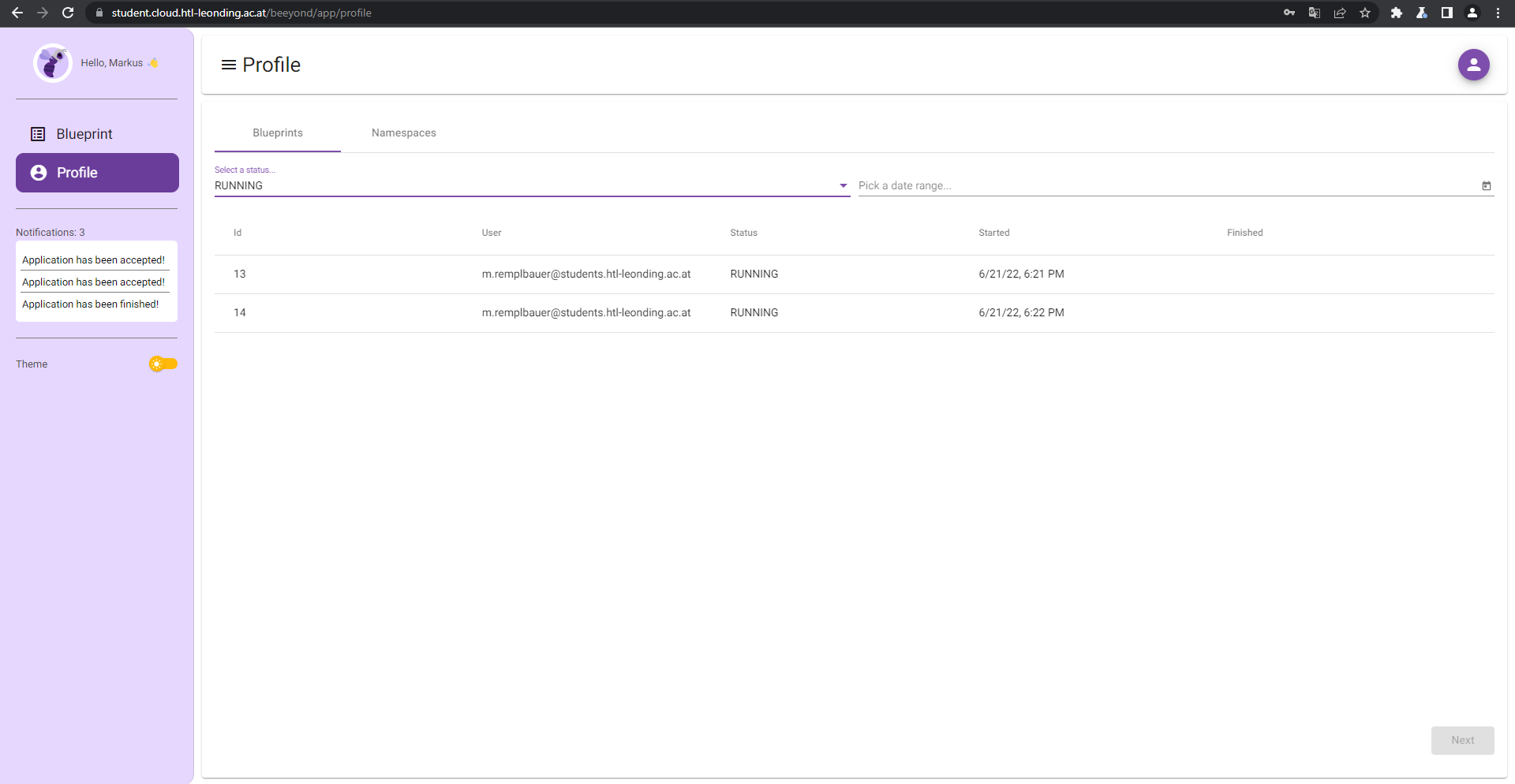 deployments running