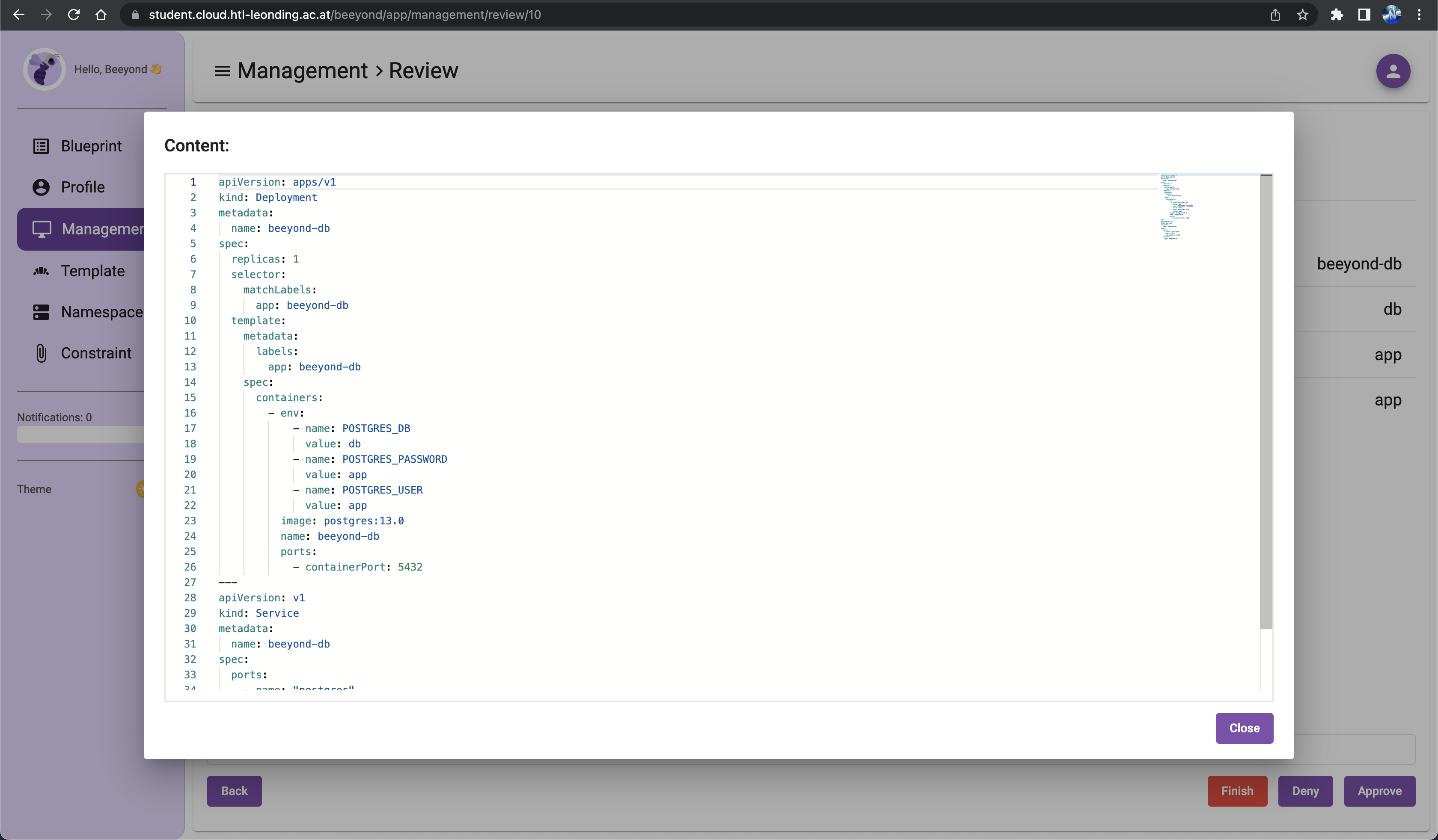 management review yaml